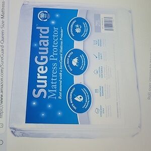 SureGuard Premium Full Mattress Protector White Cotton Terry Waterproof New